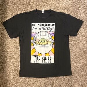 The Mandalorian 'The Child' Black Kids Graphic Tee